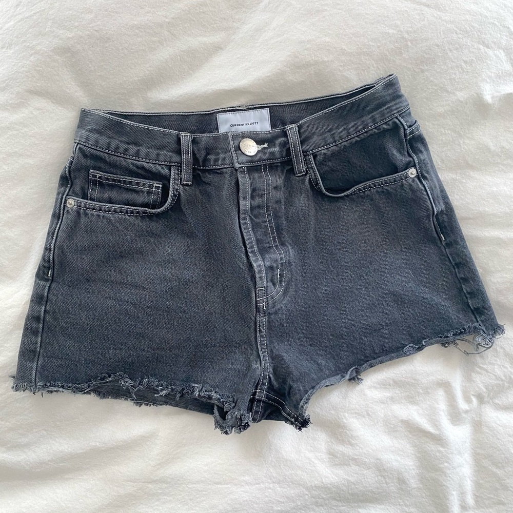 Current/Elliott Gray Denim Women Shorts